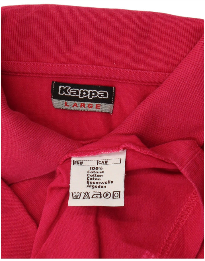 Kappa herre poloskjorte stor pink bomuld
