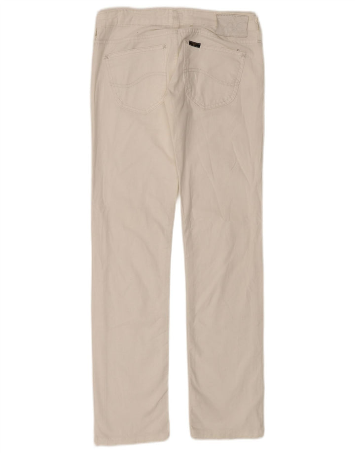 LEE Straight Jeans til kvinder W26 L33 Hvid Bomuld