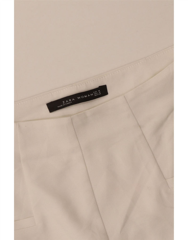 Zara Casual Shorts til kvinder Medium W28 Hvid