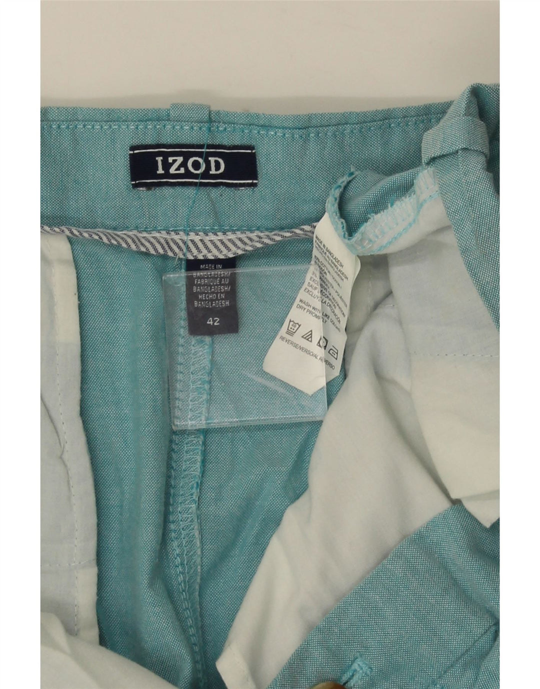 IZOD Chino Shorts til mænd W42 2XL Blå Bomuld