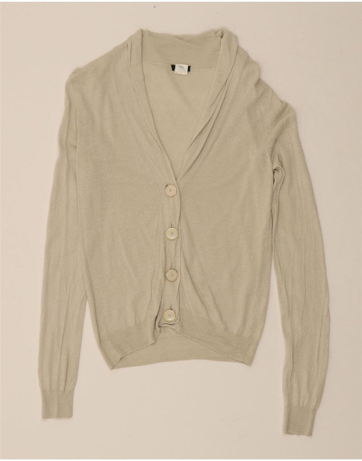 J. CREW Womens Cardigan Sweater UK 10 Small Grey Silk Vintage J. Crew and Second-Hand J. Crew from Messina Hembry 