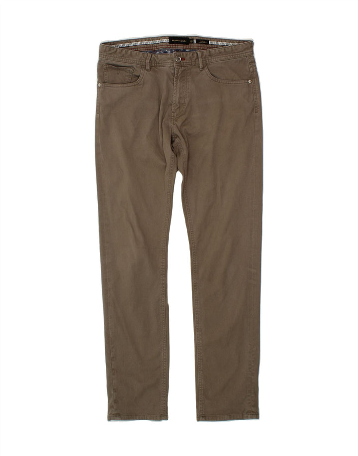 MASSIMO DUTTI Womens Slim Fit Casual Trousers EU 40 Medium W30 L31 Brown Vintage Massimo Dutti and Second-Hand Massimo Dutti from Messina Hembry 