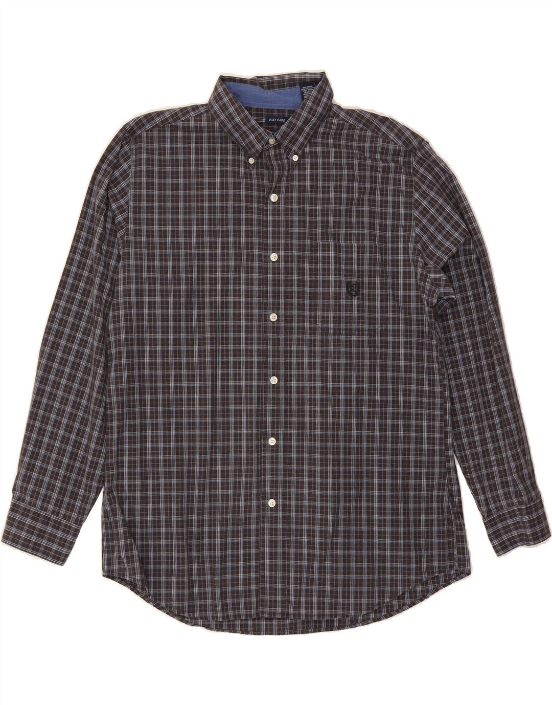 CHAPS Mens Flannel Shirt Large Black Check Cotton Vintage Chaps and Second-Hand Chaps from Messina Hembry 