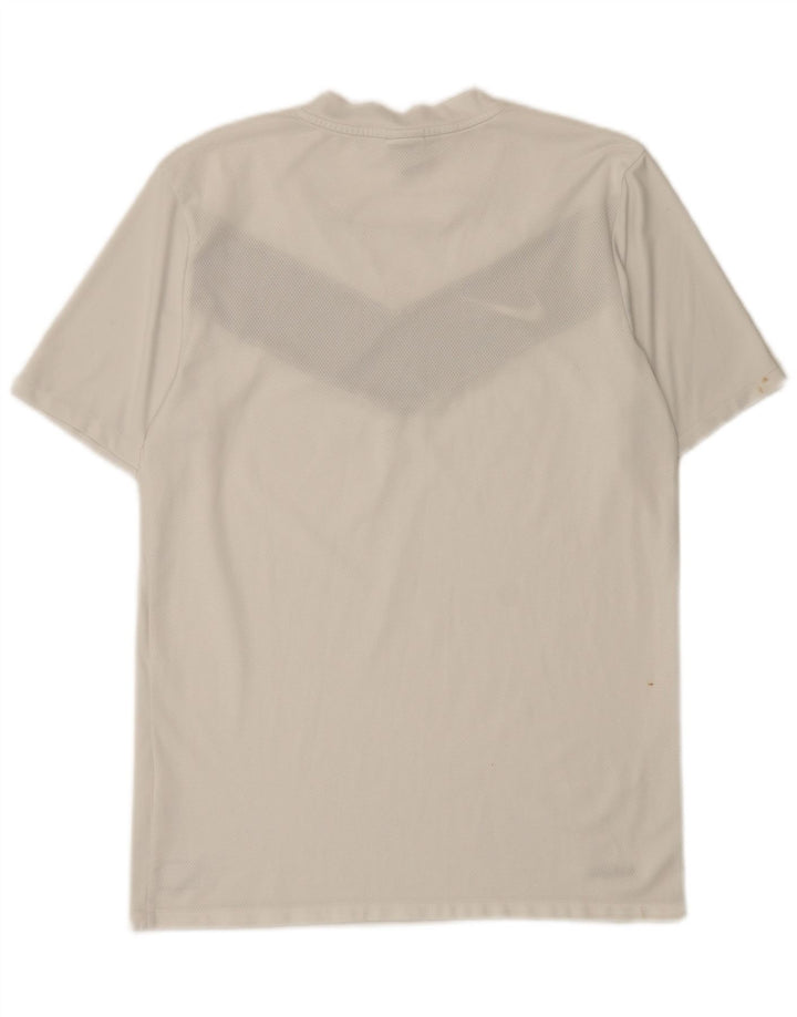 Nike Herre Dri Fit T-shirt Top Lille hvid Colourblock