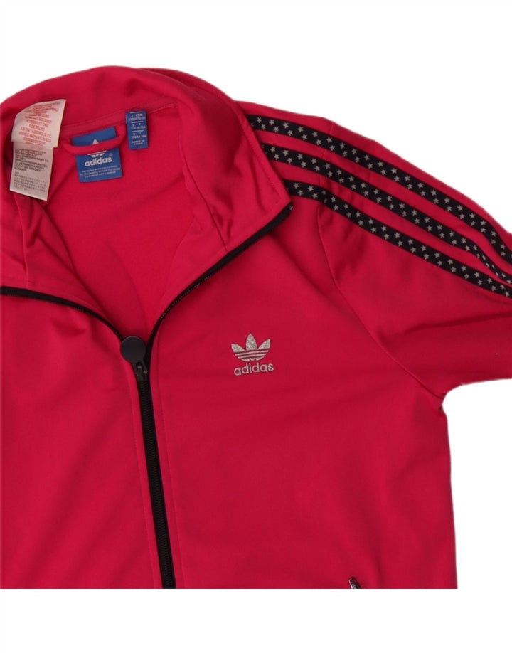 Adidas piger grafisk træningsdragt topjakke 14-15 år Pink Polyester
