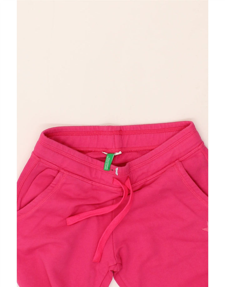 BENETTON Girls Tracksuit Trousers 7-8 Years Pink Vintage Benetton and Second-Hand Benetton from Messina Hembry 