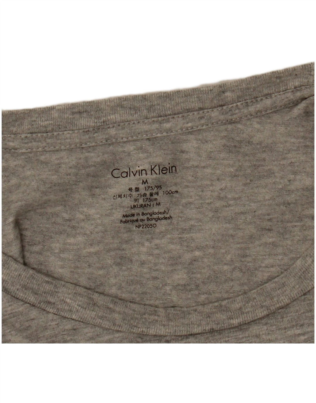 CALVIN KLEIN Herre T-Shirt Top Medium Grå
