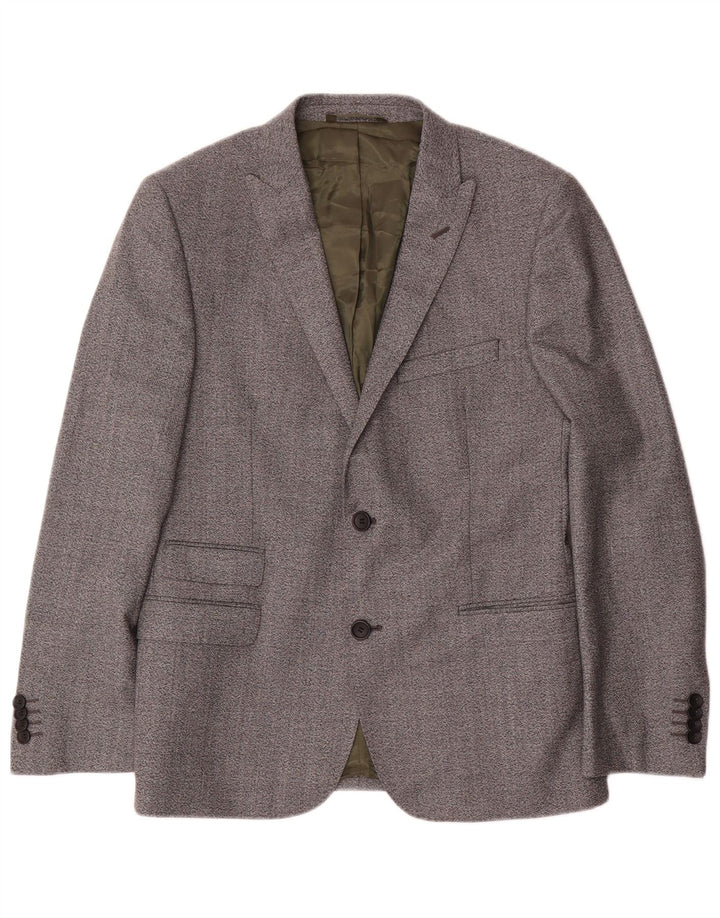 French Connection Herre 2 Button Blazer Jacket UK 38 Medium Grey Flecked