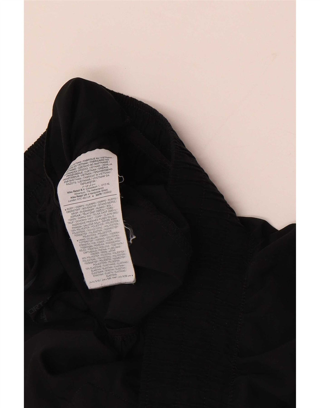 Nike Graphic Sports Shorts til kvinder UK 10 Small Black Polyester