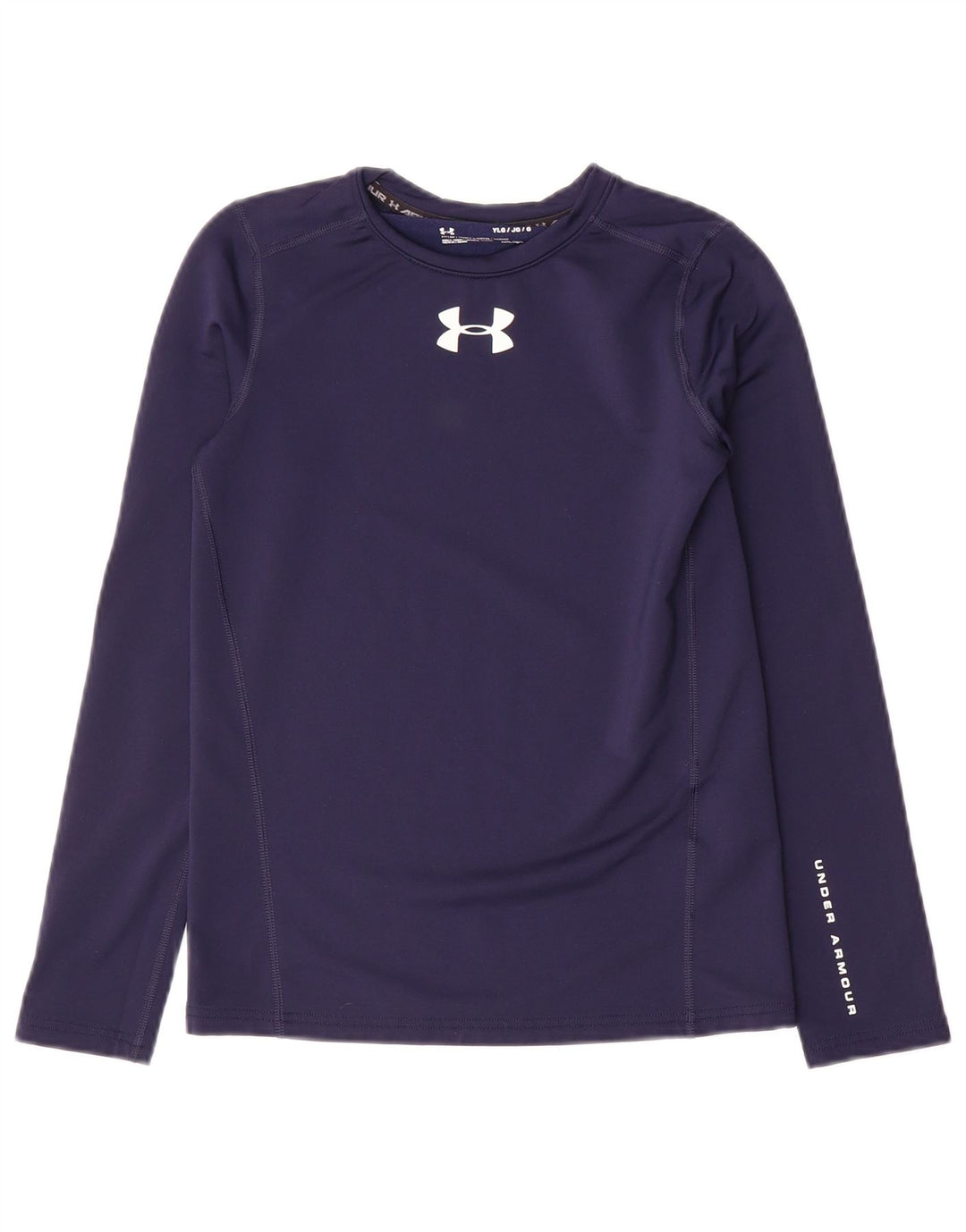 Under Armour Boys Grafisk Top Langærmet 11-12 År Large Navy Blue