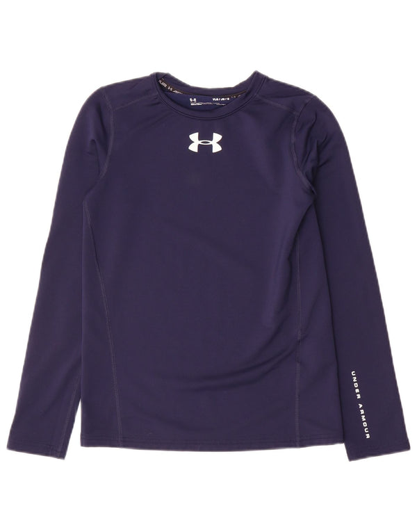 Under Armour Boys Grafisk Top Langærmet 11-12 År Large Navy Blue