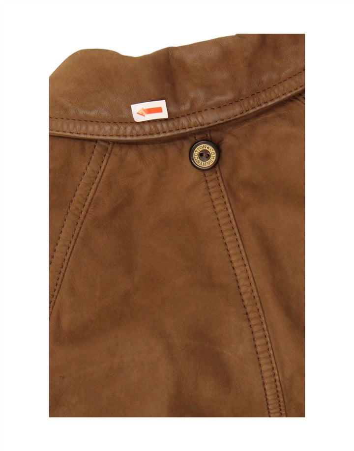 VINTAGE Mens Leather Jacket UK 42 XL Brown Vintage Vintage and Second-Hand Vintage from Messina Hembry 