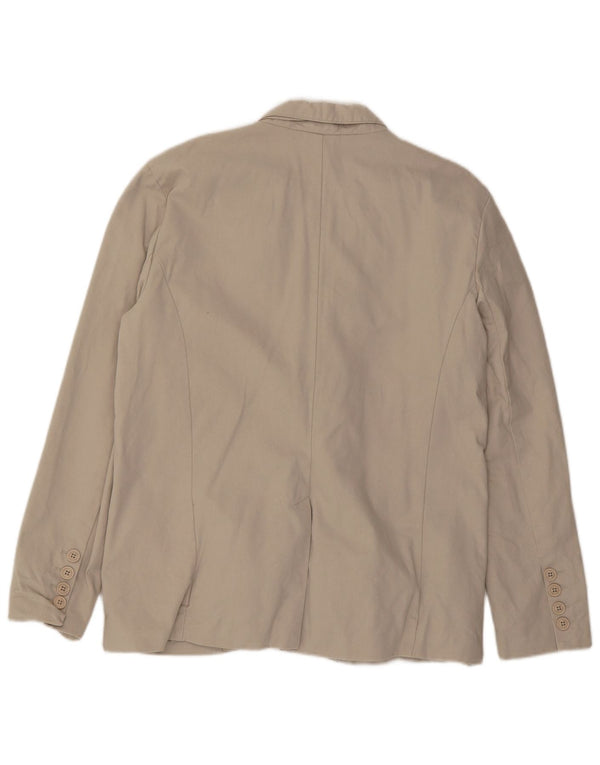 French Connection Herre 2 Button Blazer Jacket UK 42 XL Beige Bomuld
