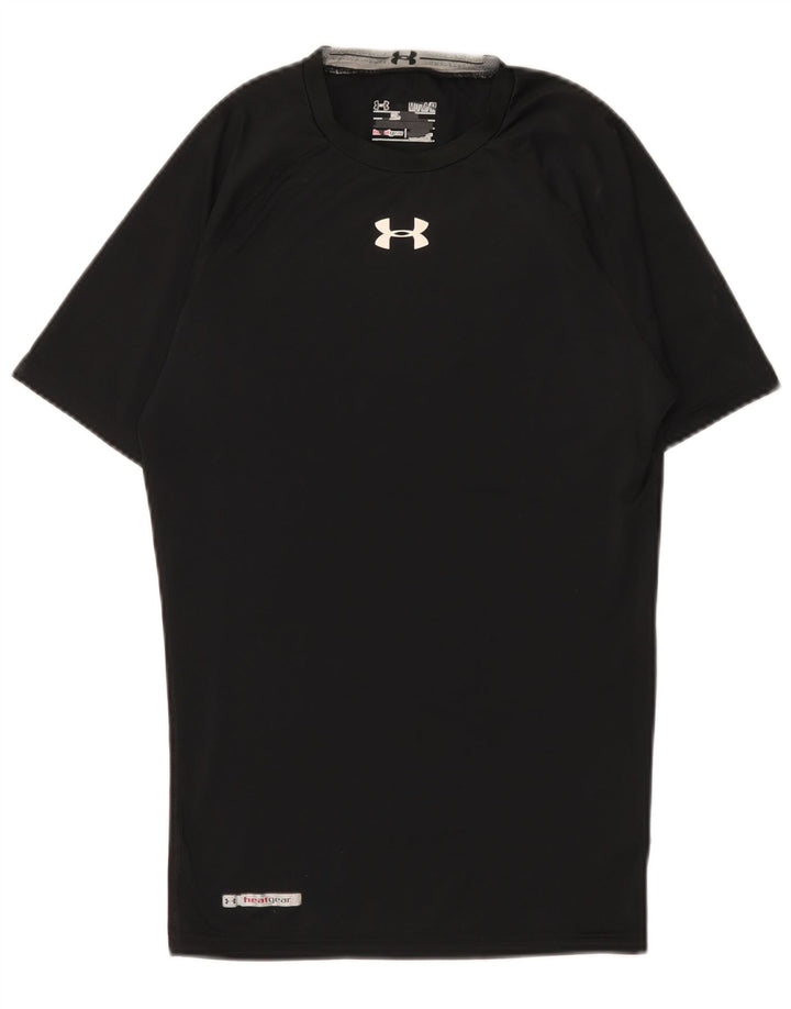 Under Armour Herre Heat Gear T-Shirt Top Medium Sort Polyester