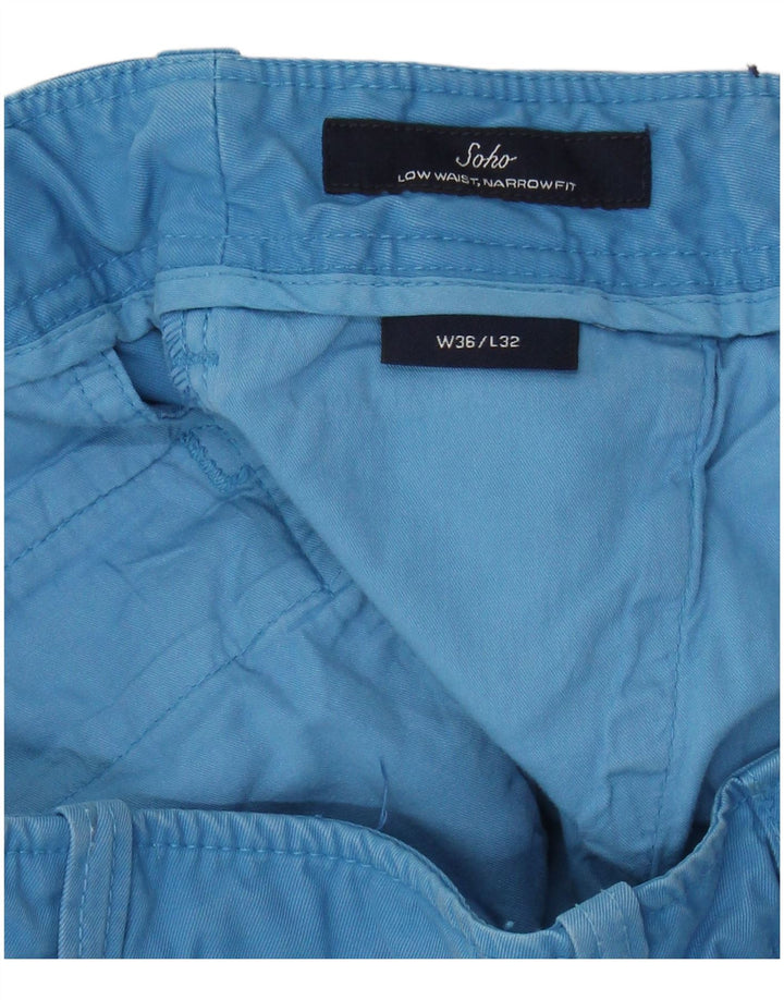 GANT Herre Soho Slanke Chinobukser med lav talje W36 L32 Blå Bomuld