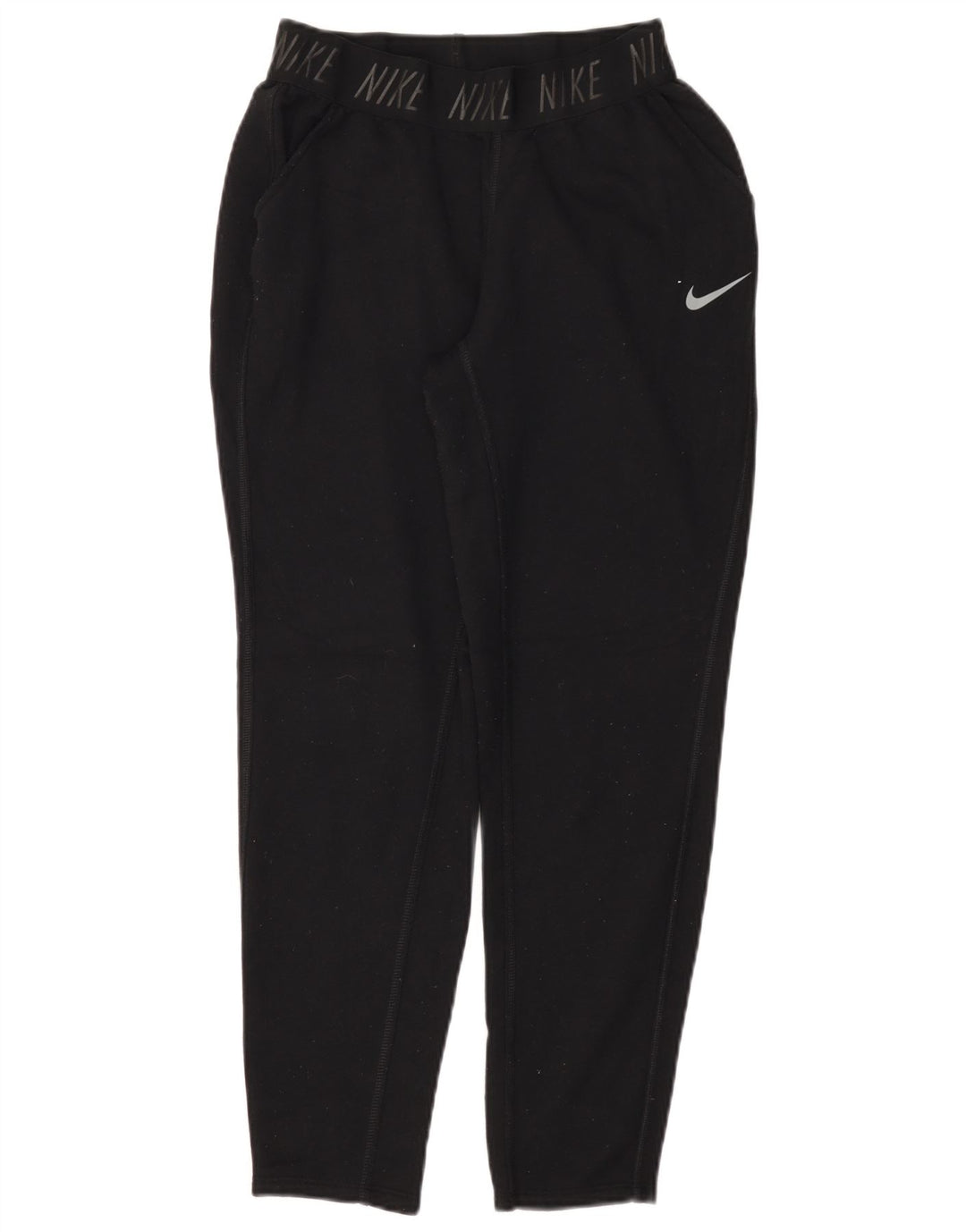 NIKE Dri Fit grafisk træningsdragt Bukser UK 10 Small Black