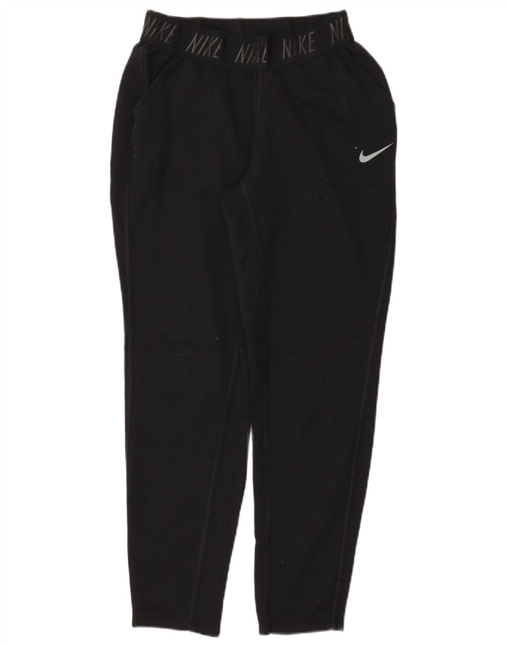 NIKE Dri Fit grafisk træningsdragt Bukser UK 10 Small Black