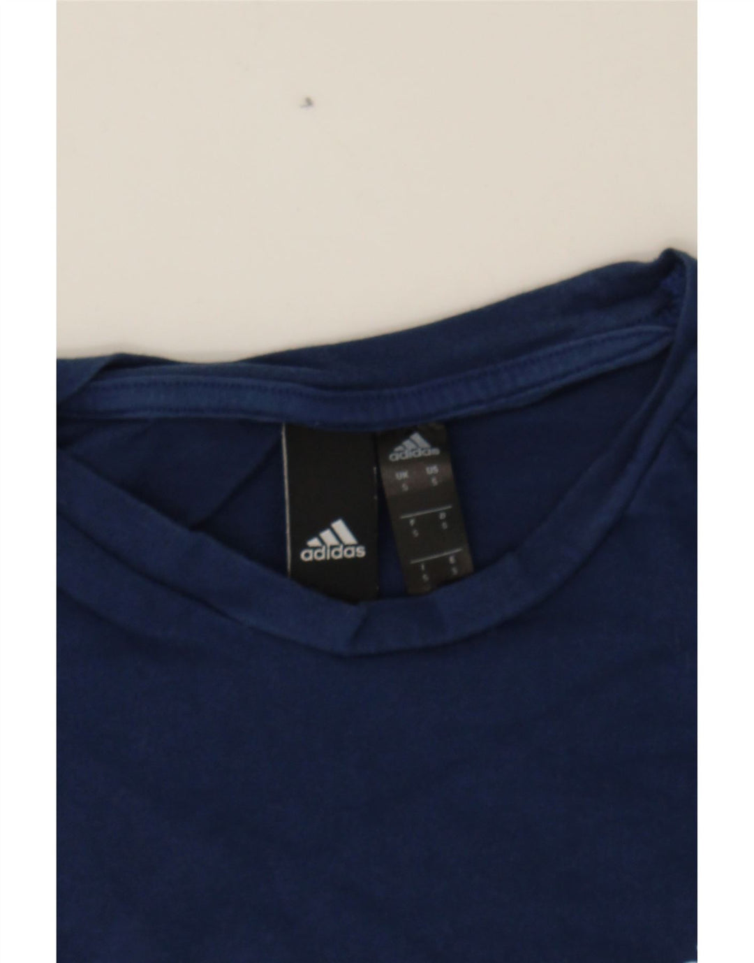 ADIDAS Mens T-Shirt Top Small Navy Blue Cotton Vintage Adidas and Second-Hand Adidas from Messina Hembry 