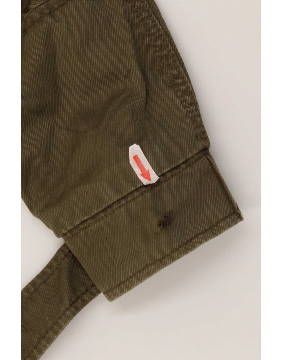 Esprit Dame Hooded Parka Jacket UK 8 Small Khaki Cotton