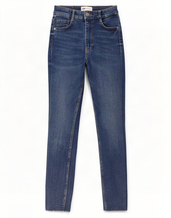 Zara Dame Skinny Jeans EU 32 2XS W22 L26 Blå