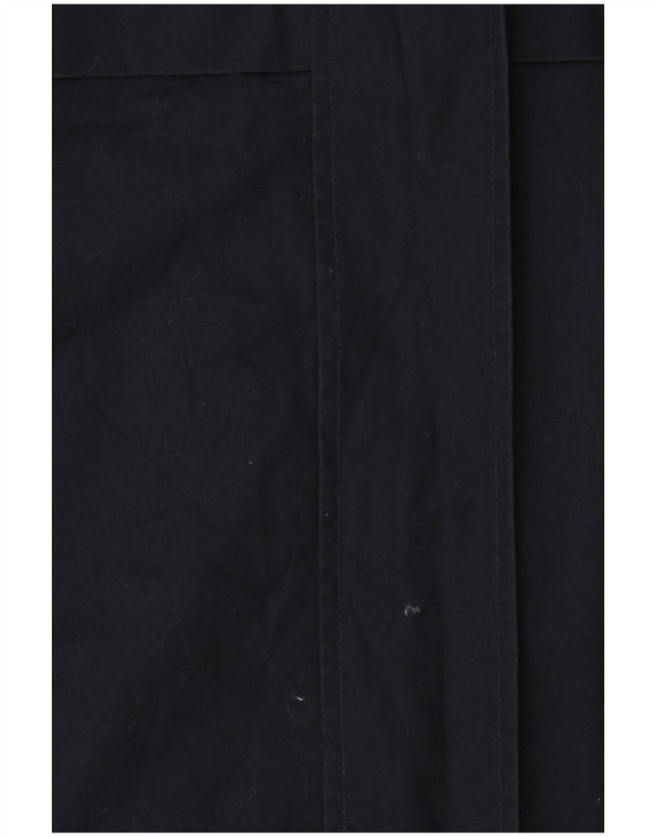 Boden Dame Hooded Parka Jacket UK 8 Small Navy Blue Colourblock Polyester