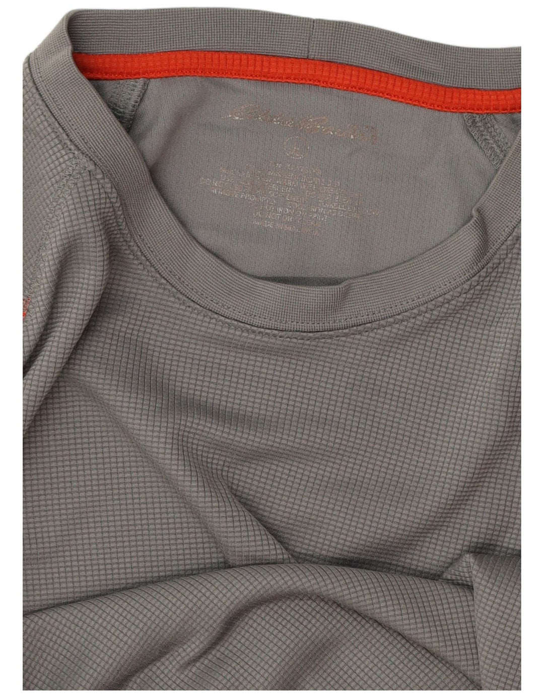 EDDIE BAUER Herre T-Shirt Top Stor Grå Colourblock Polyester