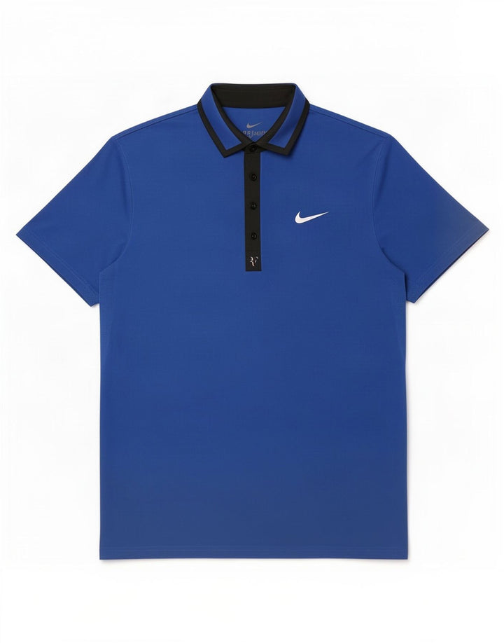 Nike Dri Fit poloshirt til mænd mellemblå Colourblock Polyester