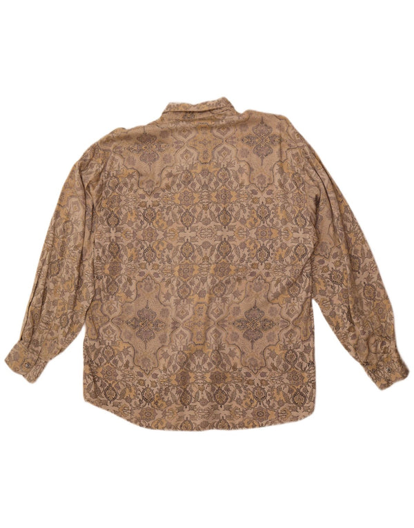 ER. & Company Herreskjorte Stor brun Paisley Viscose