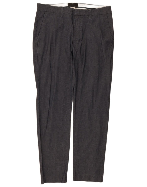 Marks & Spencer Herre Slim Fit Chinobukser W32 L29 Marineblå Plettet