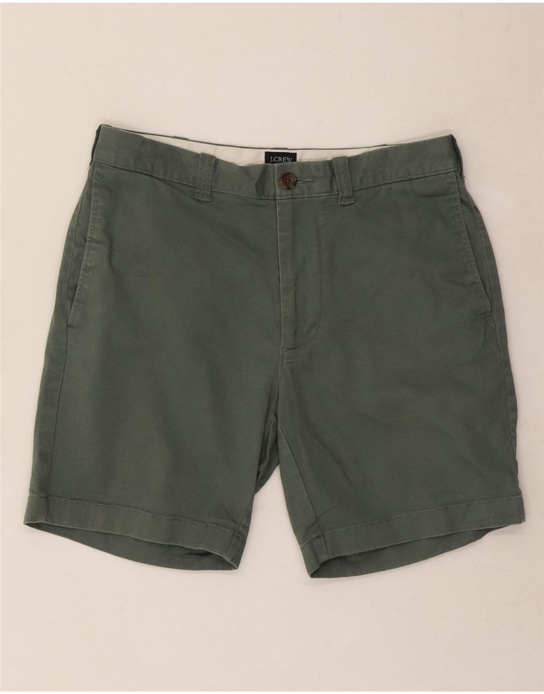 J. Crew Chino Shorts til mænd W28 Små grønt bomuld