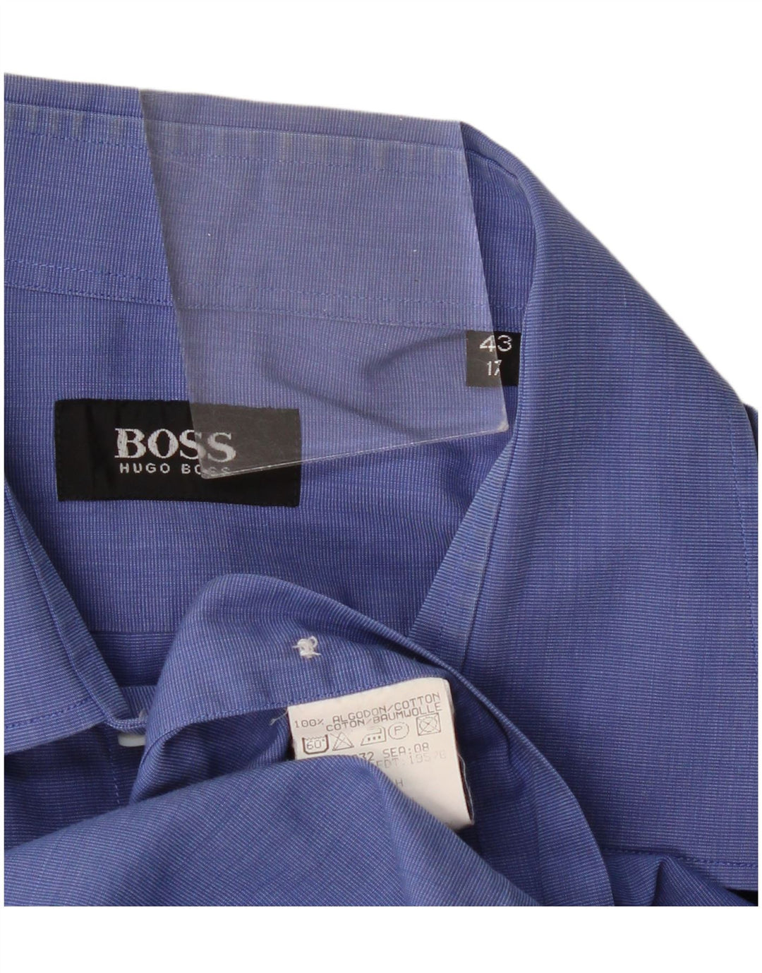 Hugo Boss Herreskjorte Str. 43 17 XL Blå Bomuld