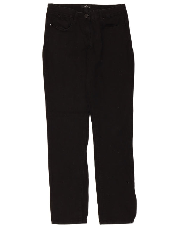 M&Co Dame Slim Fit Casual Bukser UK 10 Small W30 L29 Sort Bomuld