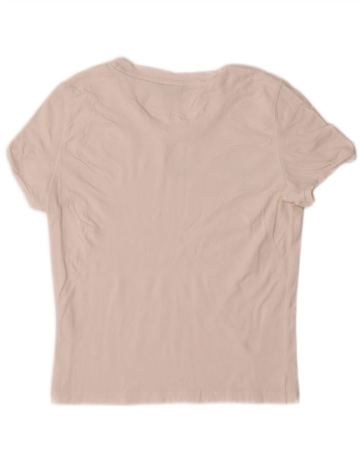 Puma Dame Crop Graphic T-Shirt Top UK 8 Small White
