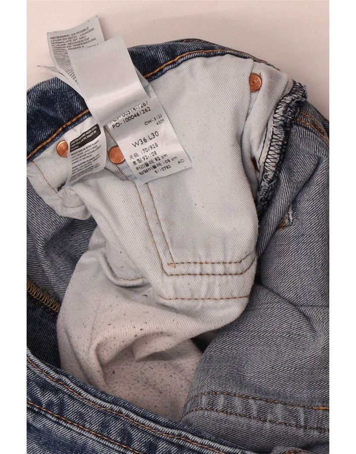 Levi's Herre 514 lige jeans W36 L30 blå bomuld