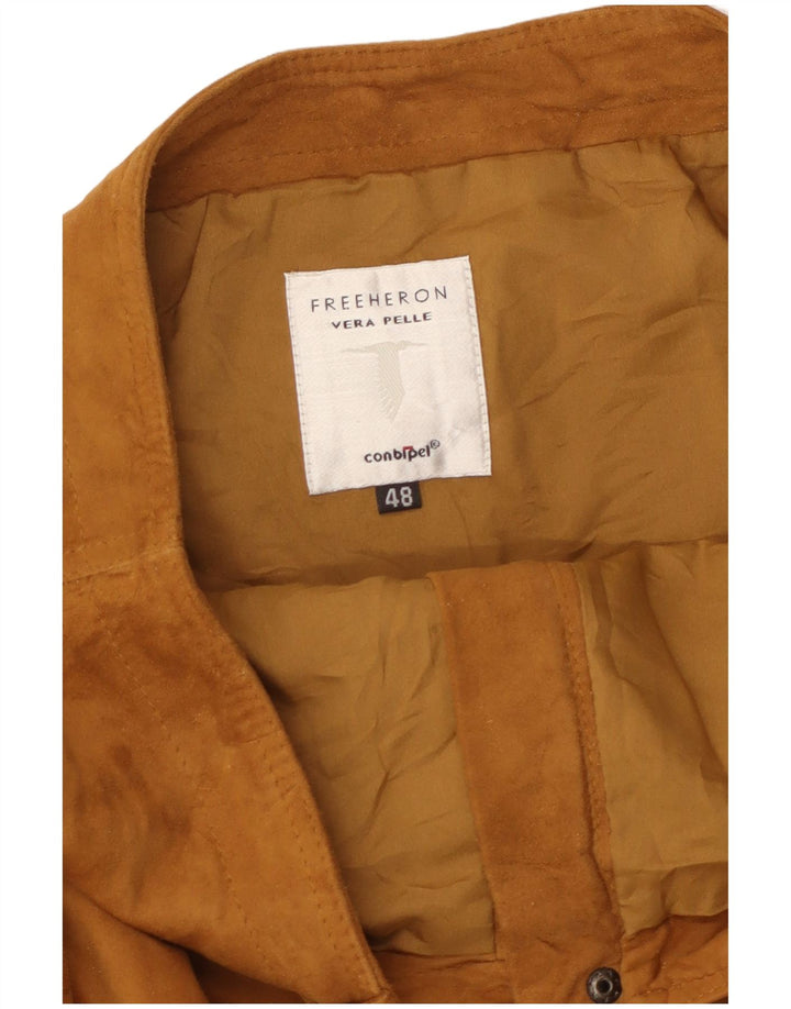 Conbipel Dame Højtalje A-Line nederdel IT 48 XL W32 Brunt Læder