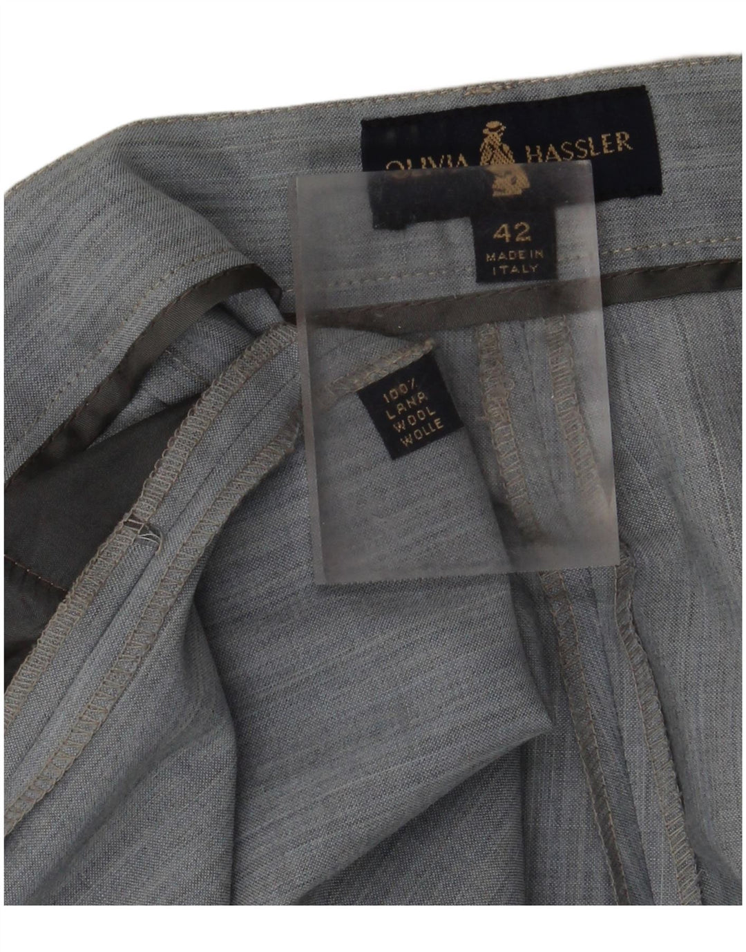 Olivia Hassler Dame Højtalje Casual Shorts IT 42 Medium W28 Blå Uld