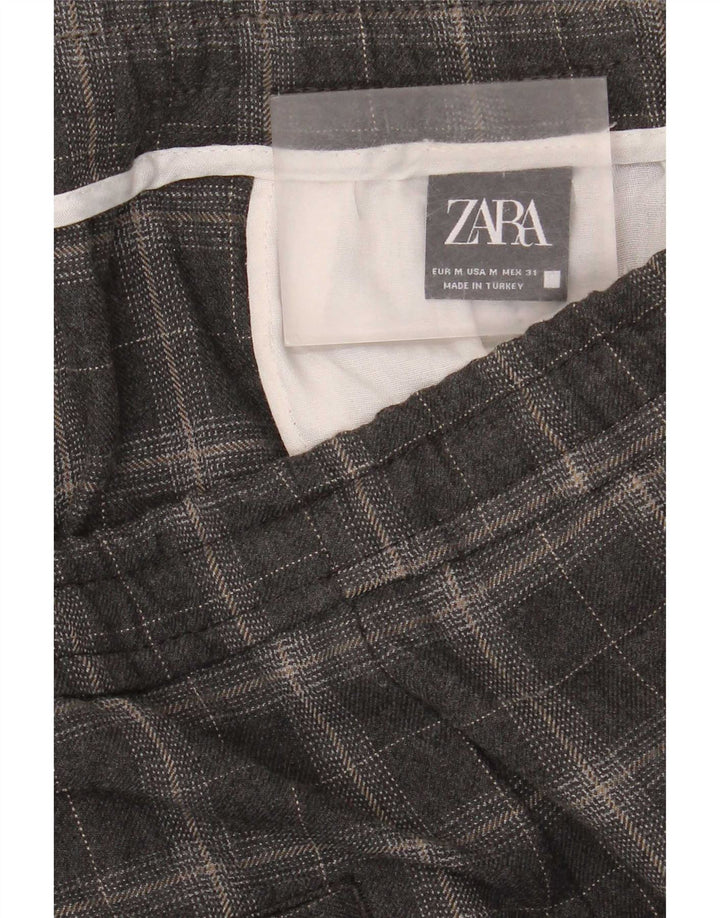Zara Herre Tapered Chino Bukser Medium W31 L30 Grå ternet