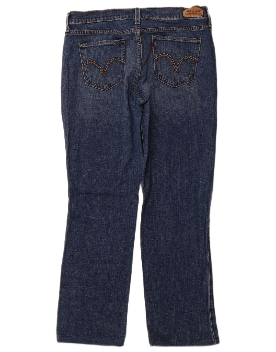 LEVI'S Dame 506 Straight Jeans US 10 Large W30 L27 Blå Bomuld