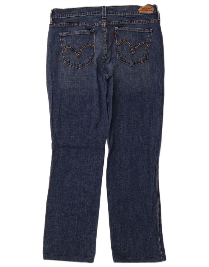 LEVI'S Dame 506 Straight Jeans US 10 Large W30 L27 Blå Bomuld