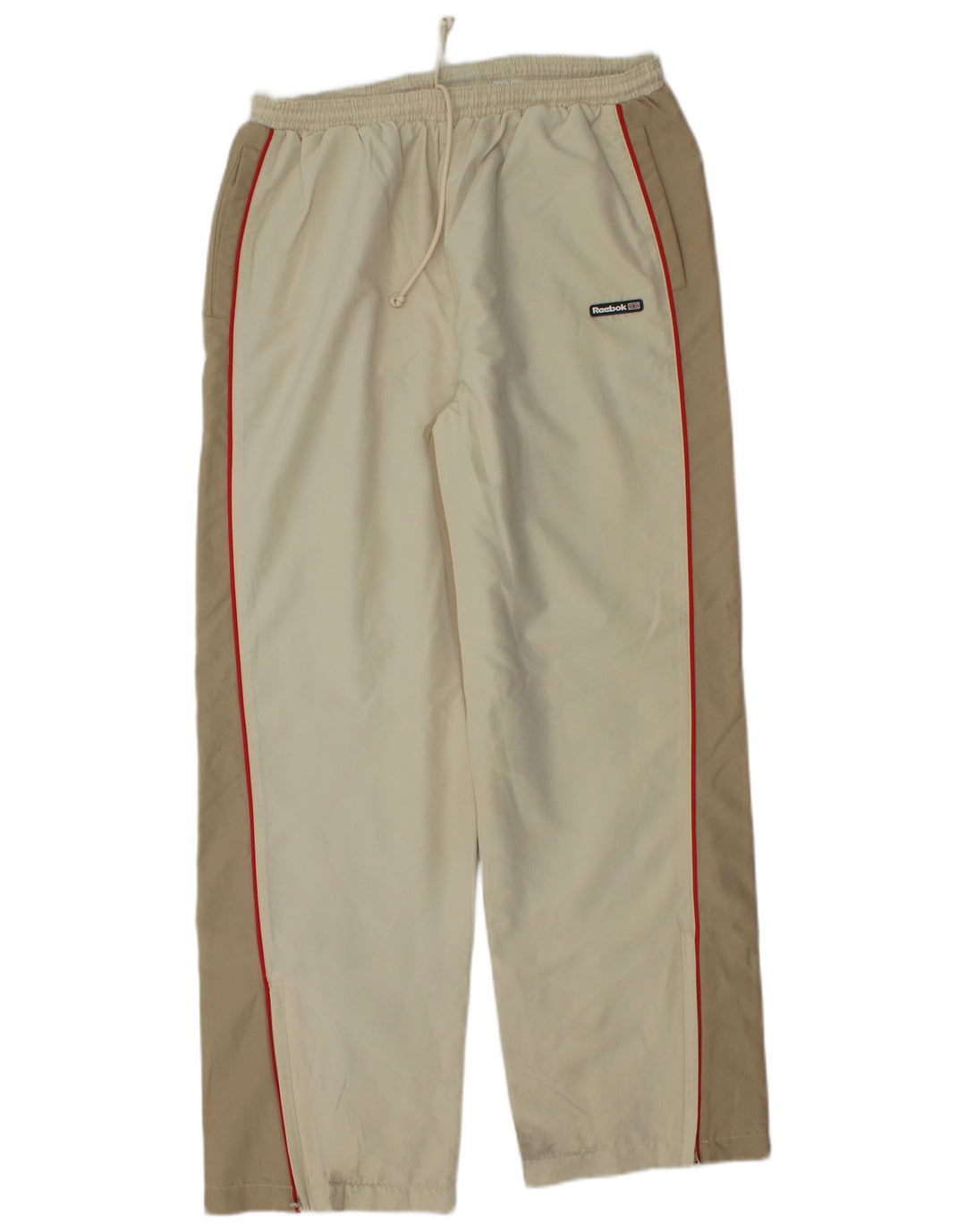 REEBOK Træningsdragtsbukser til kvinder UK 14 Large Beige Colourblock Polyester