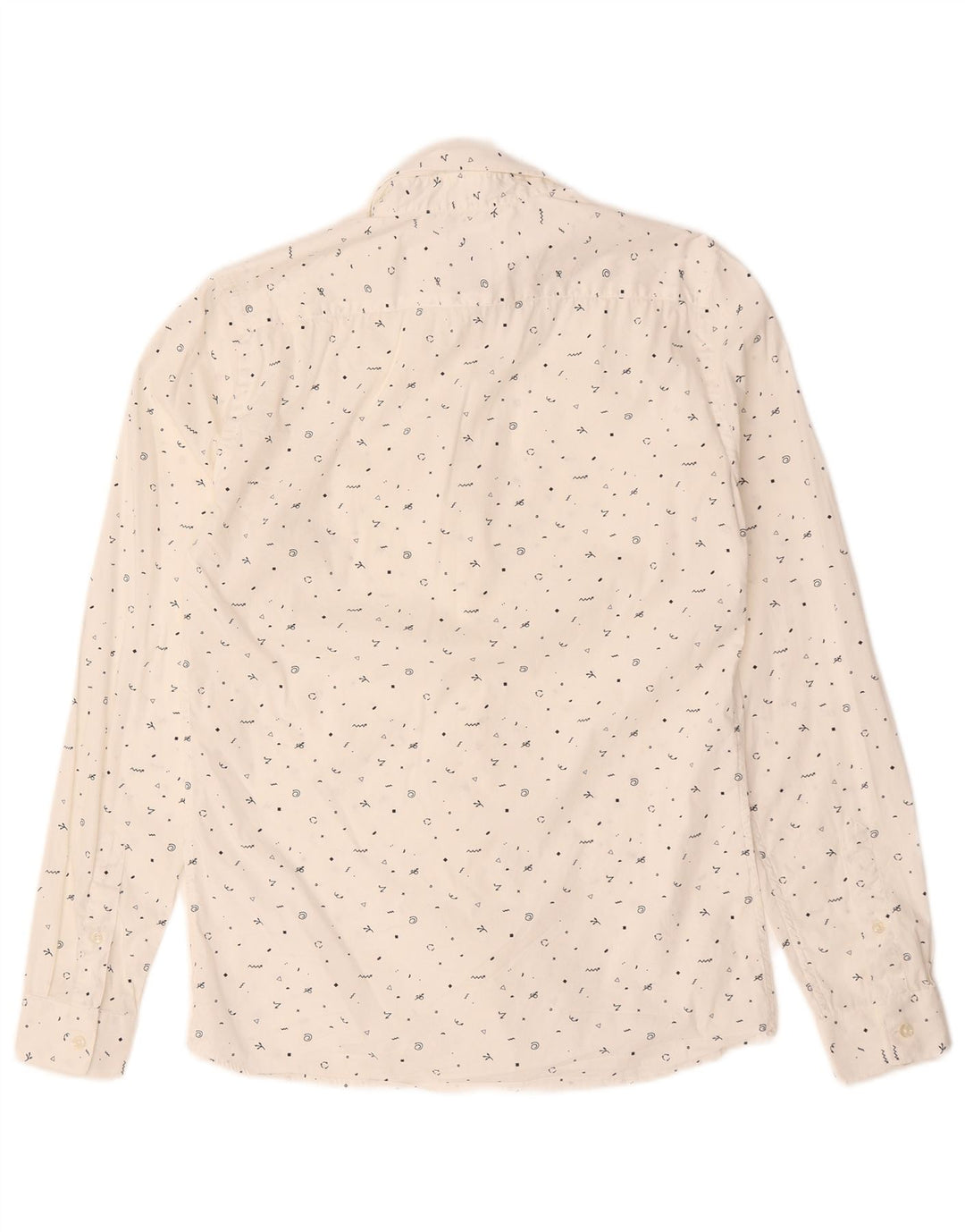 Zara Herre abstrakt mønster Super Slim Fit skjorte lille hvid