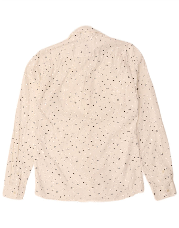Zara Herre abstrakt mønster Super Slim Fit skjorte lille hvid