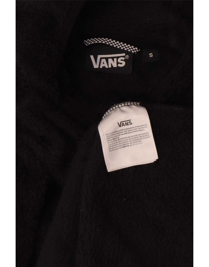 Vans Dame Hætte Fleece Jumper UK 10 Small Black Polyester