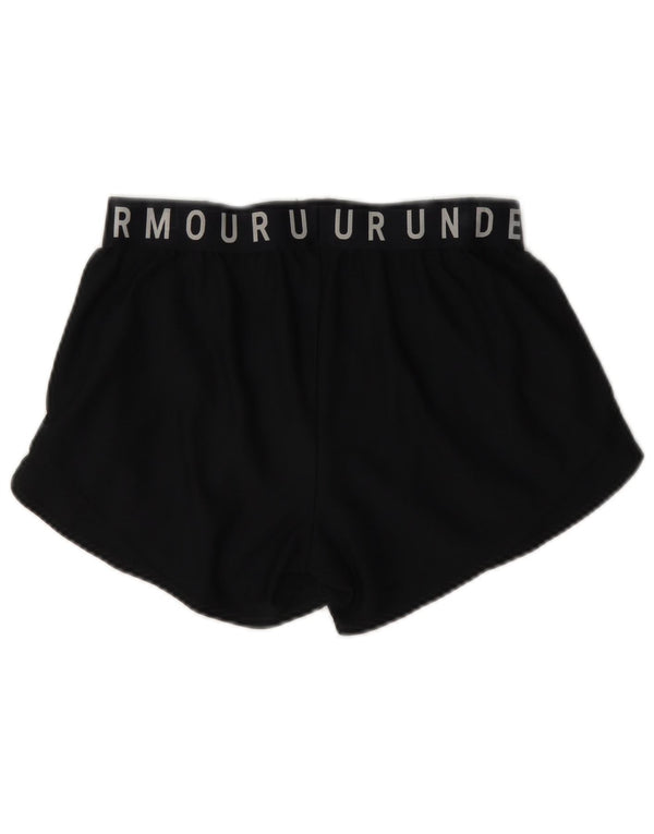 Under Armour Womens Heat Gear Graphic Sport Shorts UK 10 Small Black