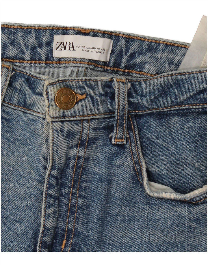 Zara Dame Slim Jeans EU 38 Small W28 L26 Blå