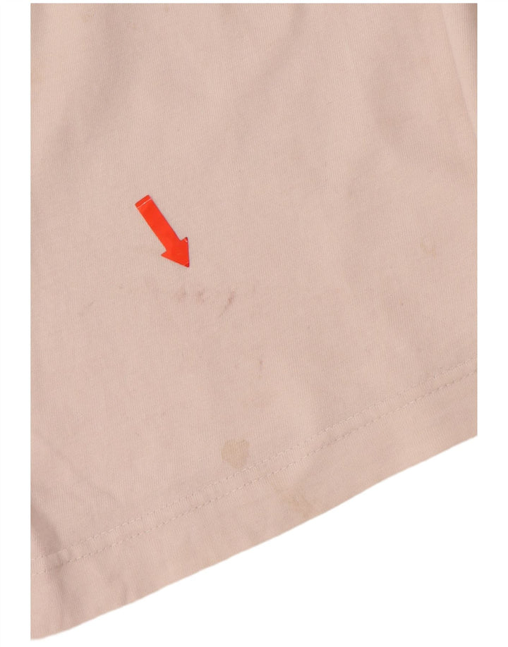 PUMA Grafisk T-shirt top XS til mænd Hvid Colourblock