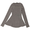 Guess langærmet damebluse top UK 6 XS grå viskose