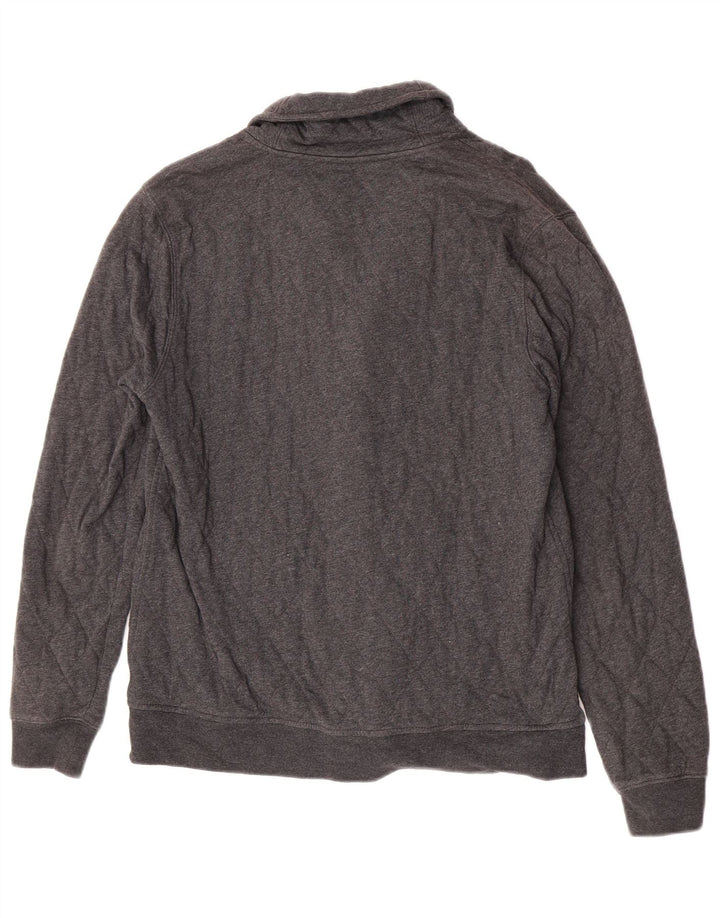 Massimo Dutti Herre Cardigan Sweater Small Grey Argyle/Diamond