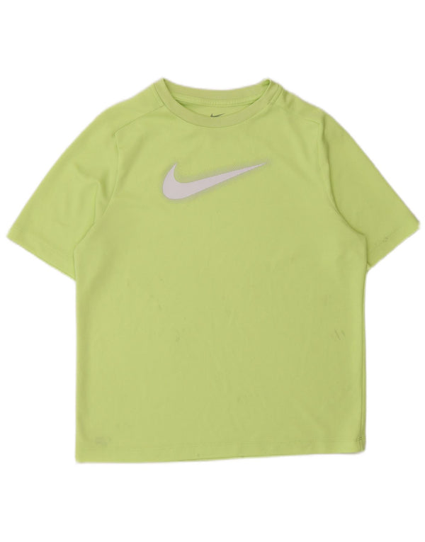 Nike Boys Dri Fit Grafisk T-Shirt Top 13-14 år XL Grøn