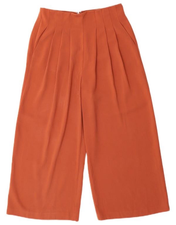 Topshop Kvinders Brede Ben-Pegged Cropped Trousers UK 10 Small W28 L25 Orange